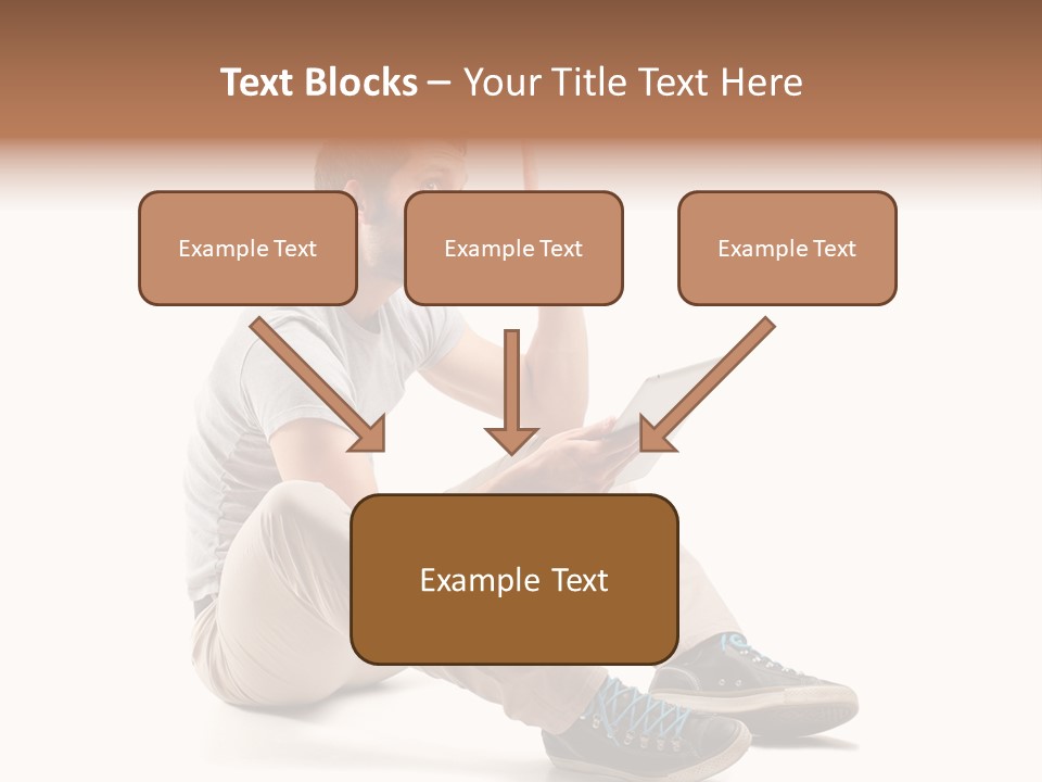 White Tablet Touchscreen PowerPoint Template