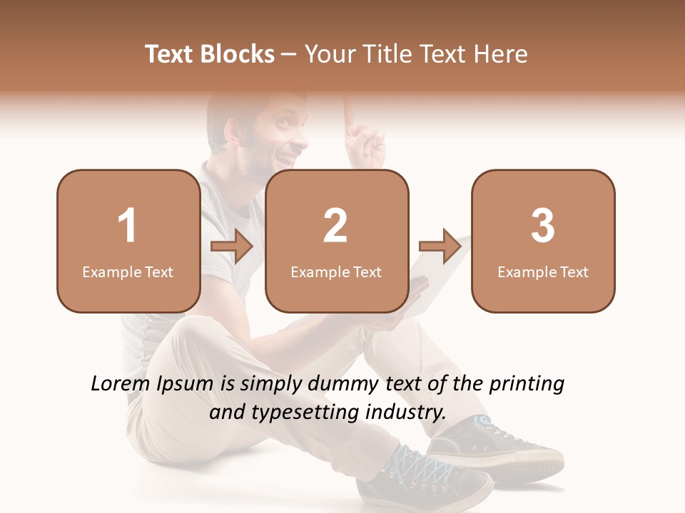 White Tablet Touchscreen PowerPoint Template