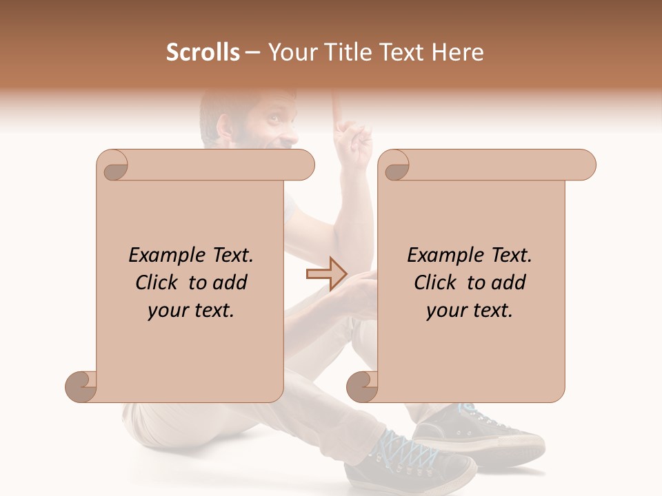 White Tablet Touchscreen PowerPoint Template