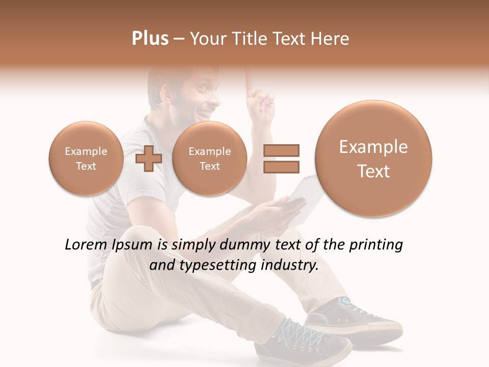 White Tablet Touchscreen PowerPoint Template
