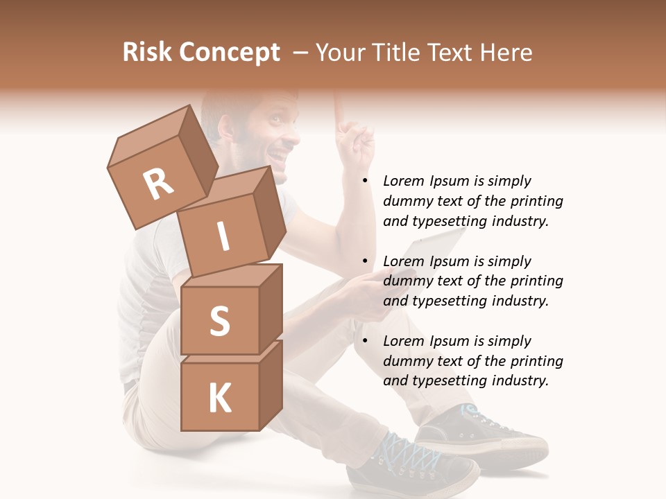 White Tablet Touchscreen PowerPoint Template