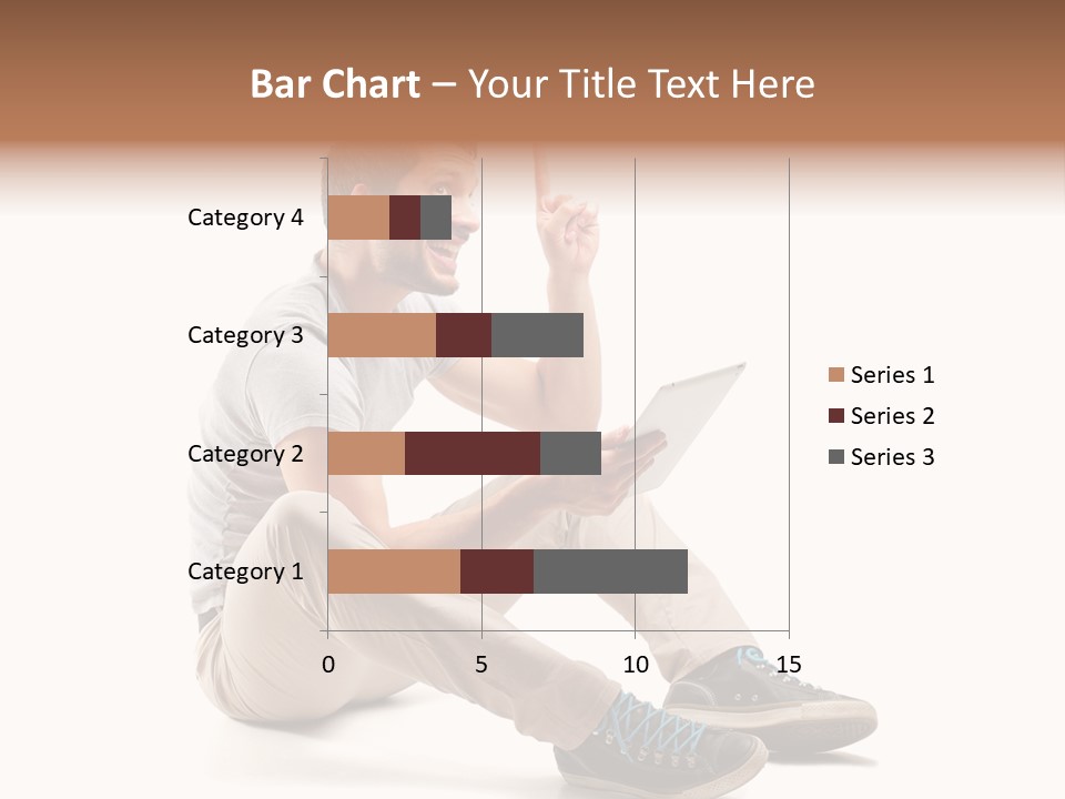 White Tablet Touchscreen PowerPoint Template