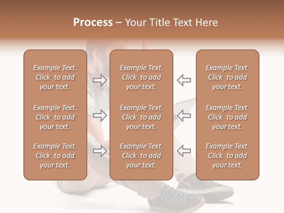 White Tablet Touchscreen PowerPoint Template