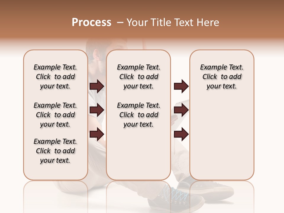 White Tablet Touchscreen PowerPoint Template