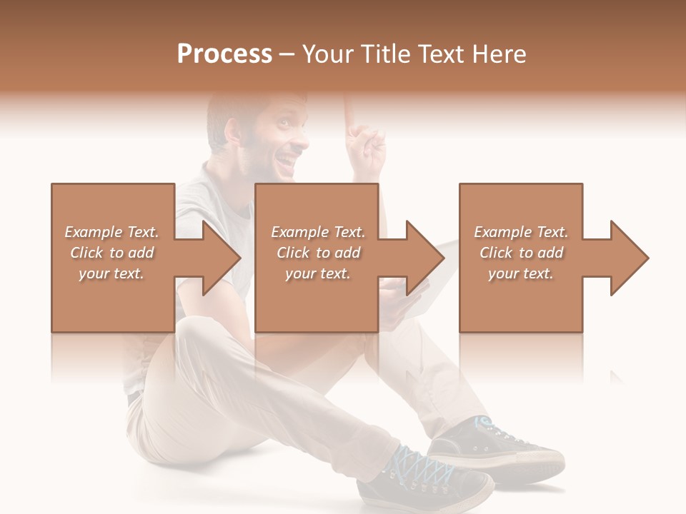 White Tablet Touchscreen PowerPoint Template