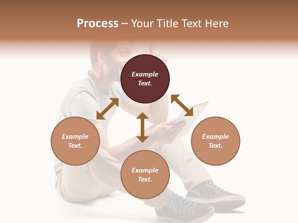 White Tablet Touchscreen PowerPoint Template