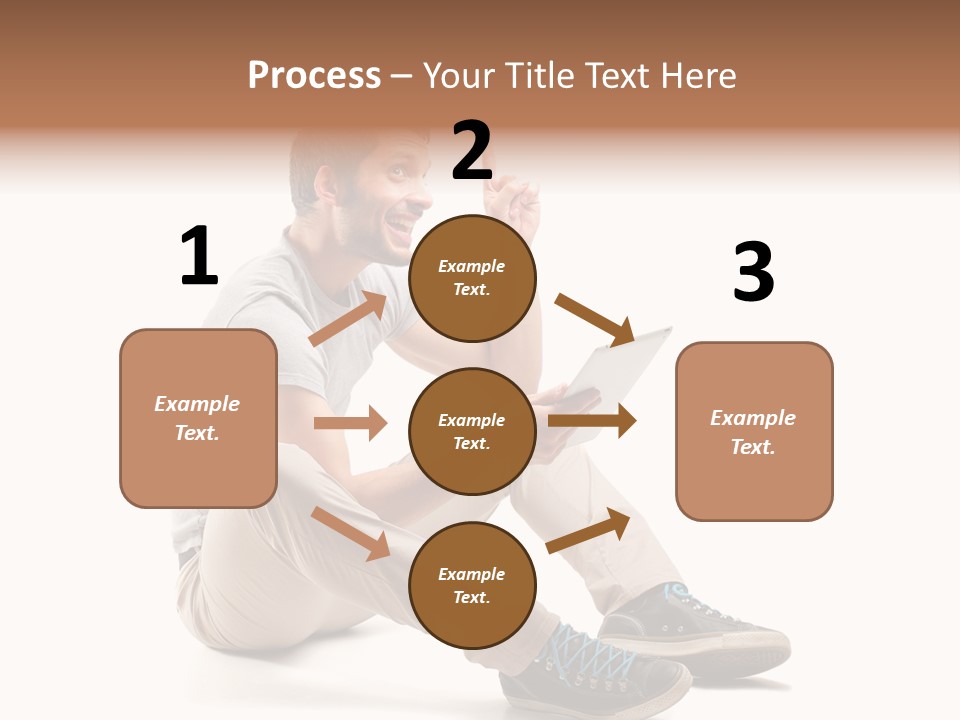 White Tablet Touchscreen PowerPoint Template