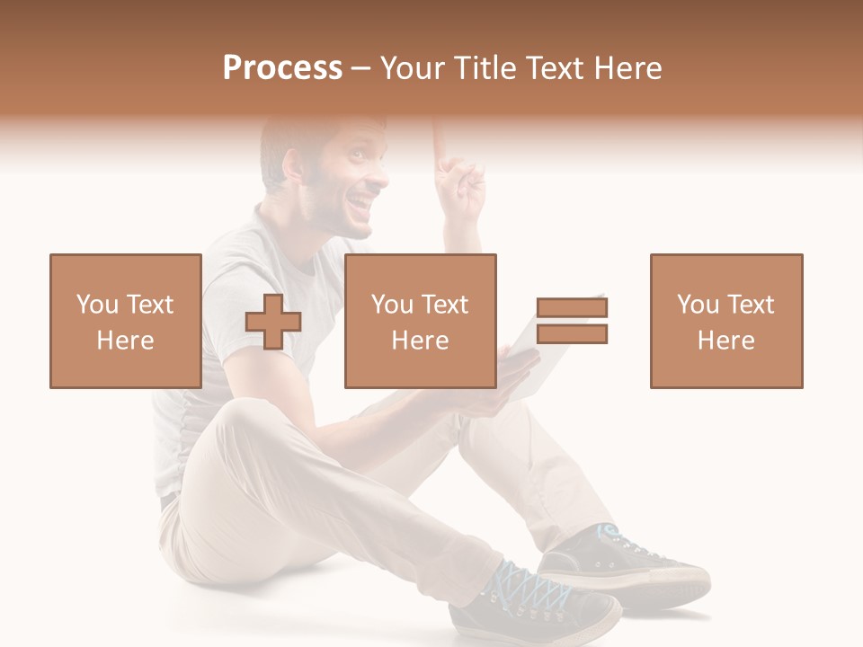 White Tablet Touchscreen PowerPoint Template