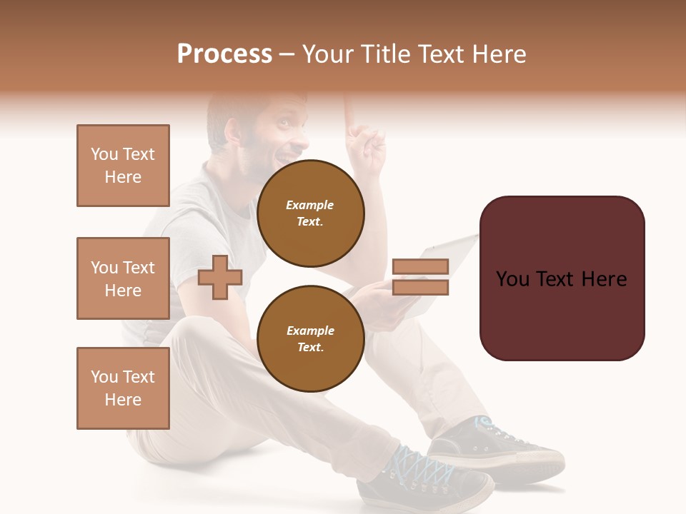 White Tablet Touchscreen PowerPoint Template