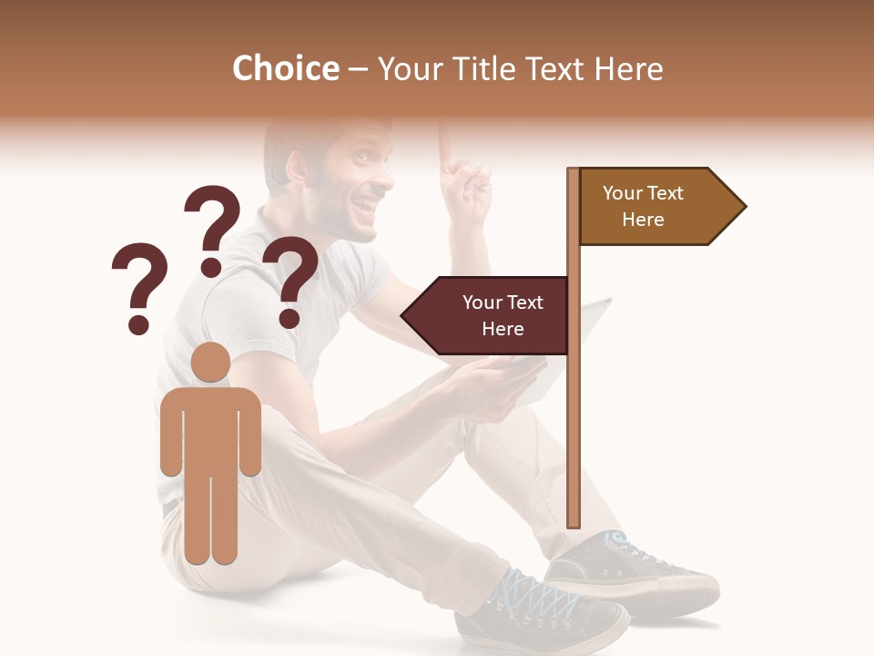 White Tablet Touchscreen PowerPoint Template