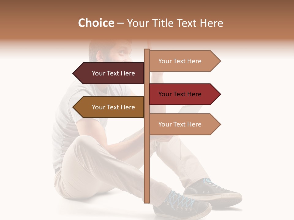 White Tablet Touchscreen PowerPoint Template
