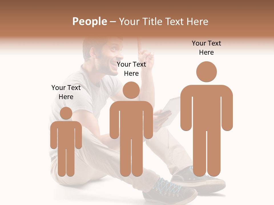 White Tablet Touchscreen PowerPoint Template