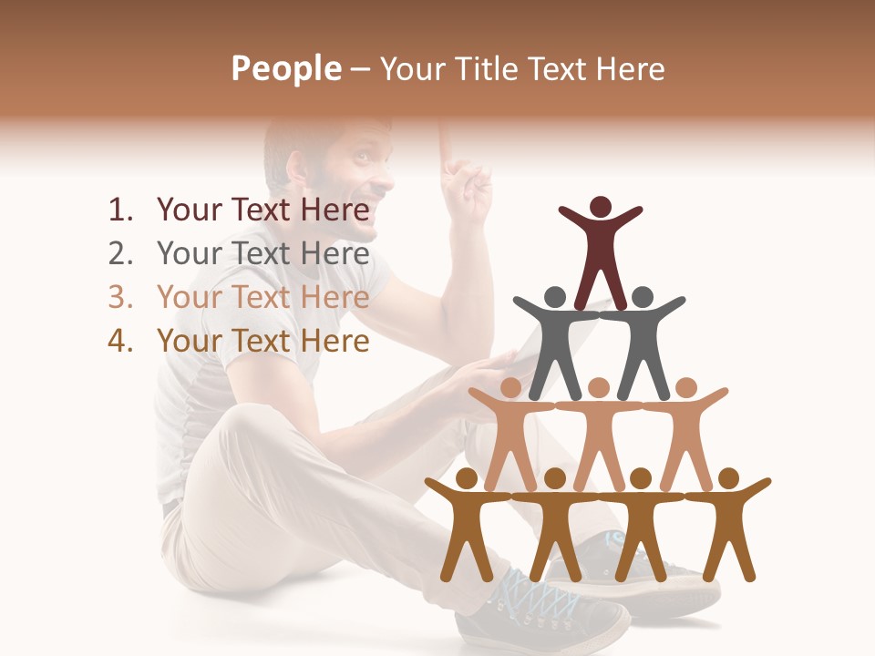 White Tablet Touchscreen PowerPoint Template