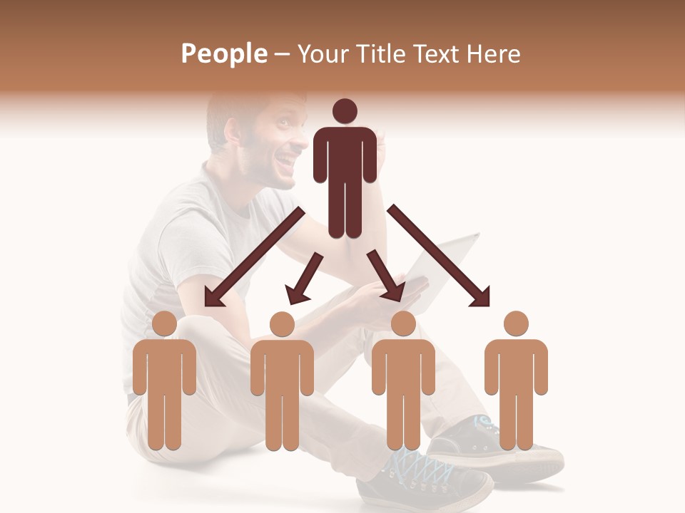 White Tablet Touchscreen PowerPoint Template