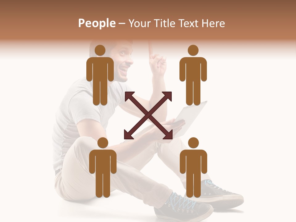 White Tablet Touchscreen PowerPoint Template