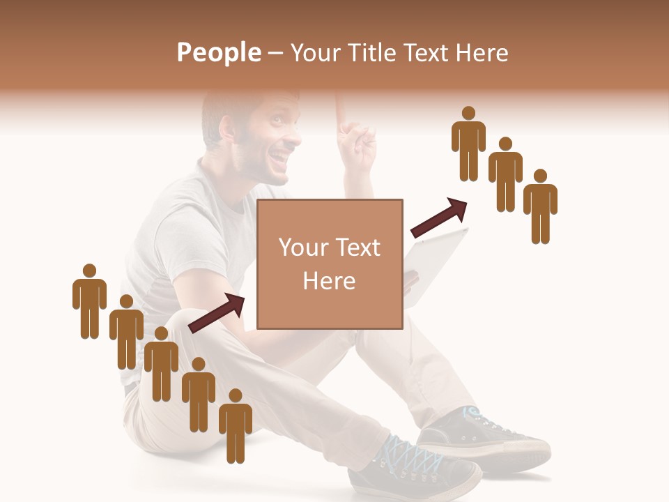 White Tablet Touchscreen PowerPoint Template