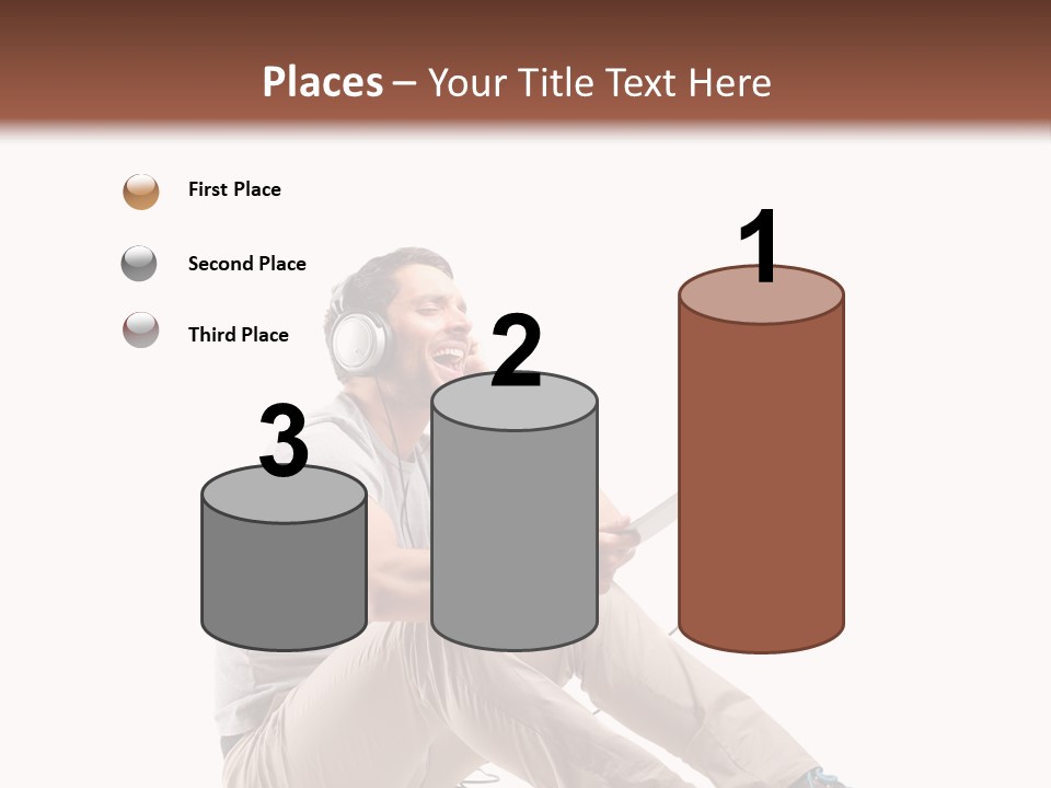 Teenager Isolated Guy PowerPoint Template