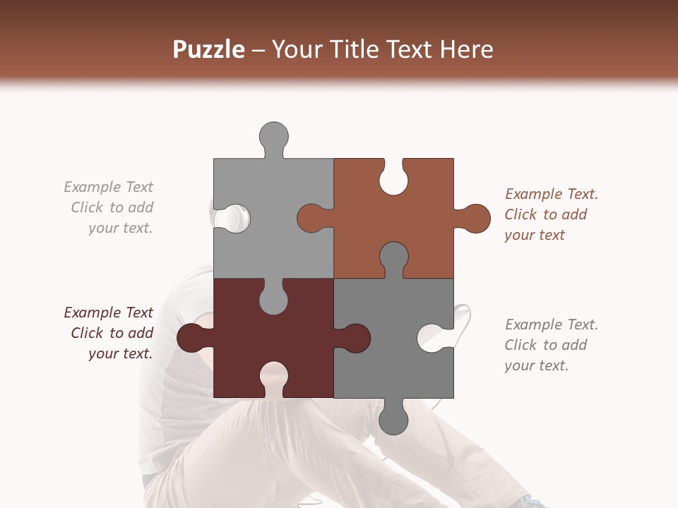 Teenager Isolated Guy PowerPoint Template