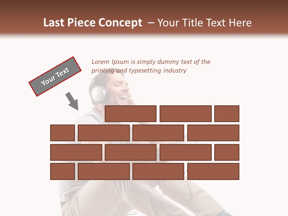 Teenager Isolated Guy PowerPoint Template