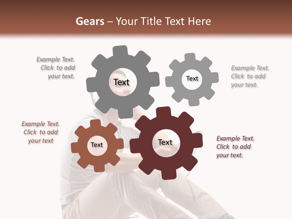 Teenager Isolated Guy PowerPoint Template