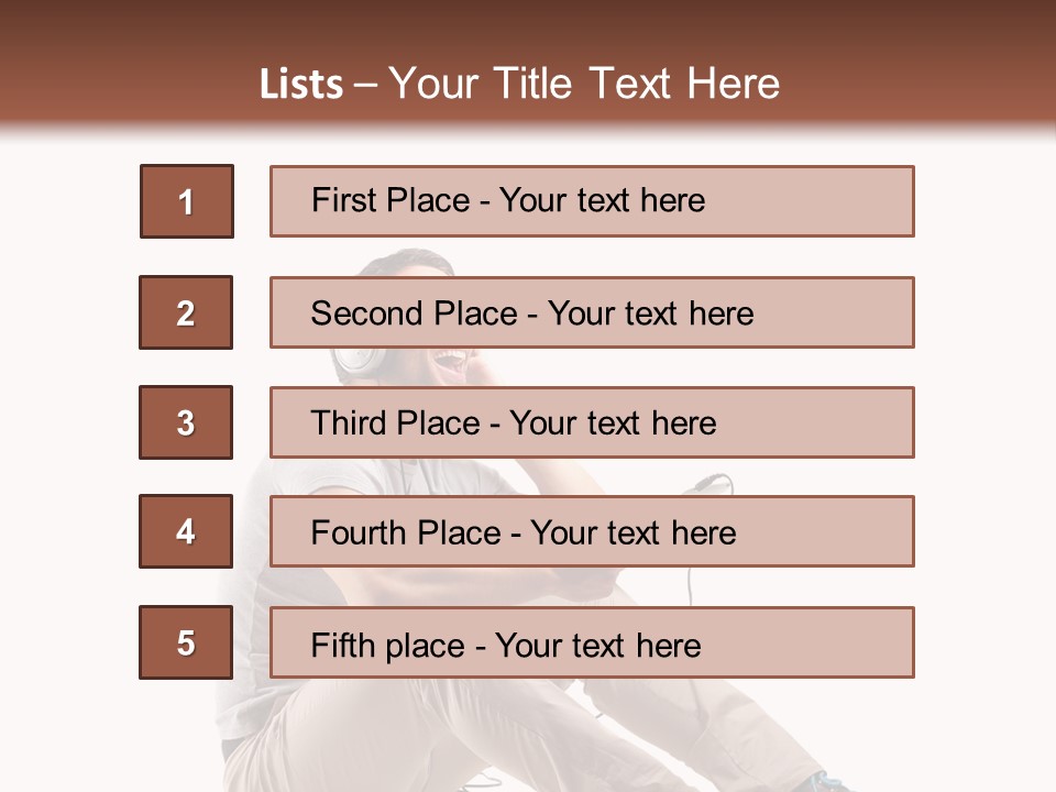 Teenager Isolated Guy PowerPoint Template