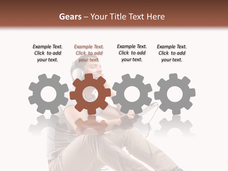 Teenager Isolated Guy PowerPoint Template