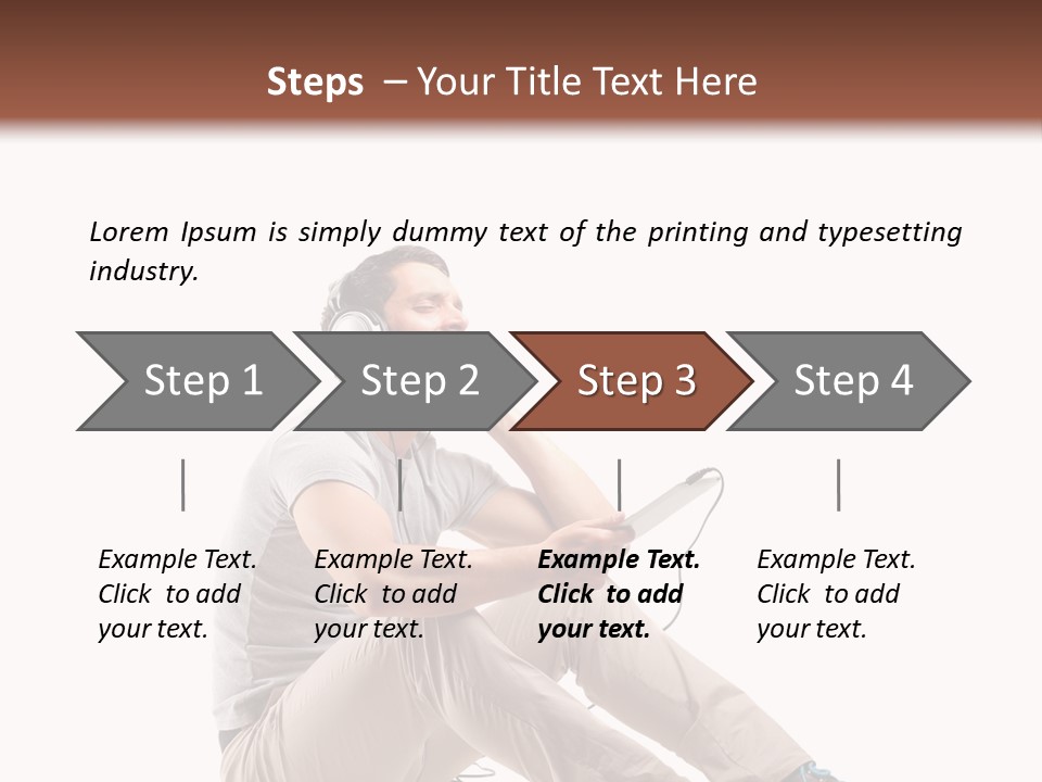 Teenager Isolated Guy PowerPoint Template