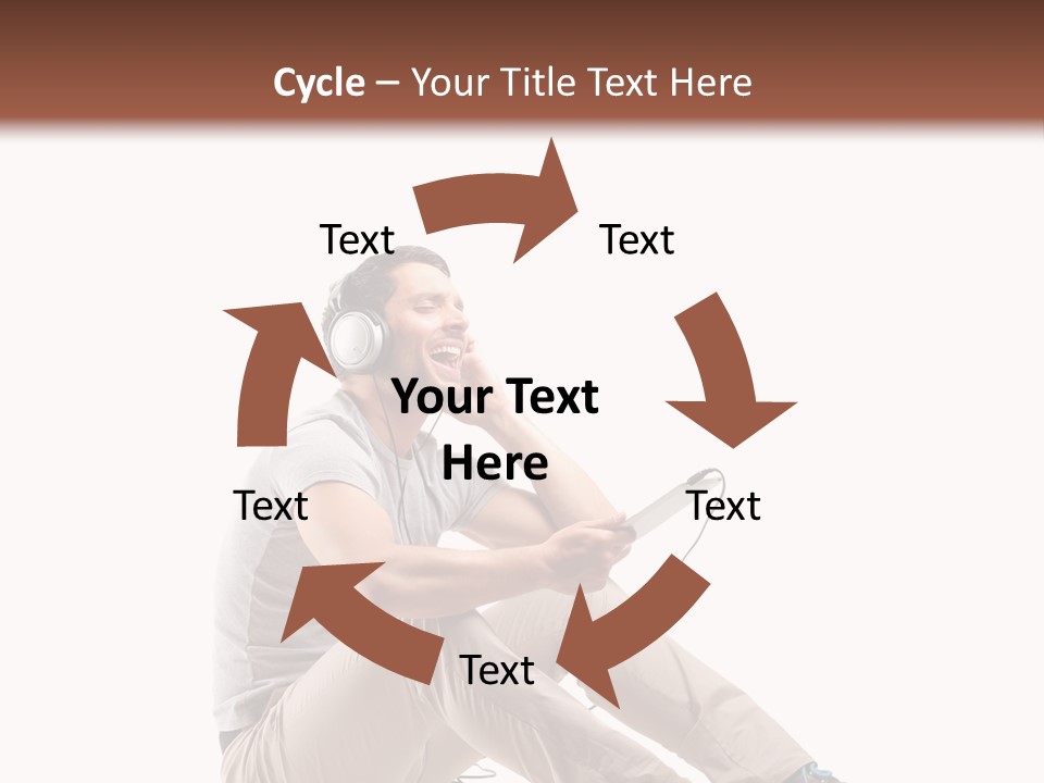 Teenager Isolated Guy PowerPoint Template