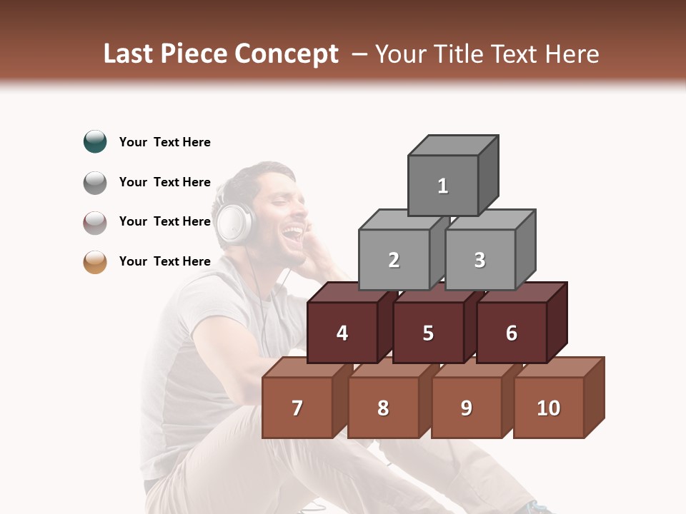 Teenager Isolated Guy PowerPoint Template