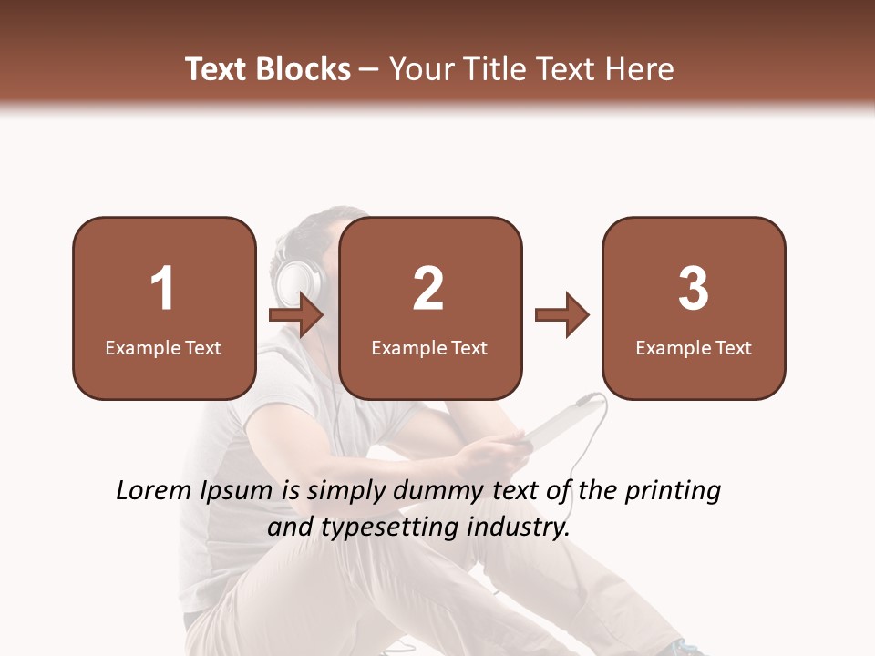 Teenager Isolated Guy PowerPoint Template