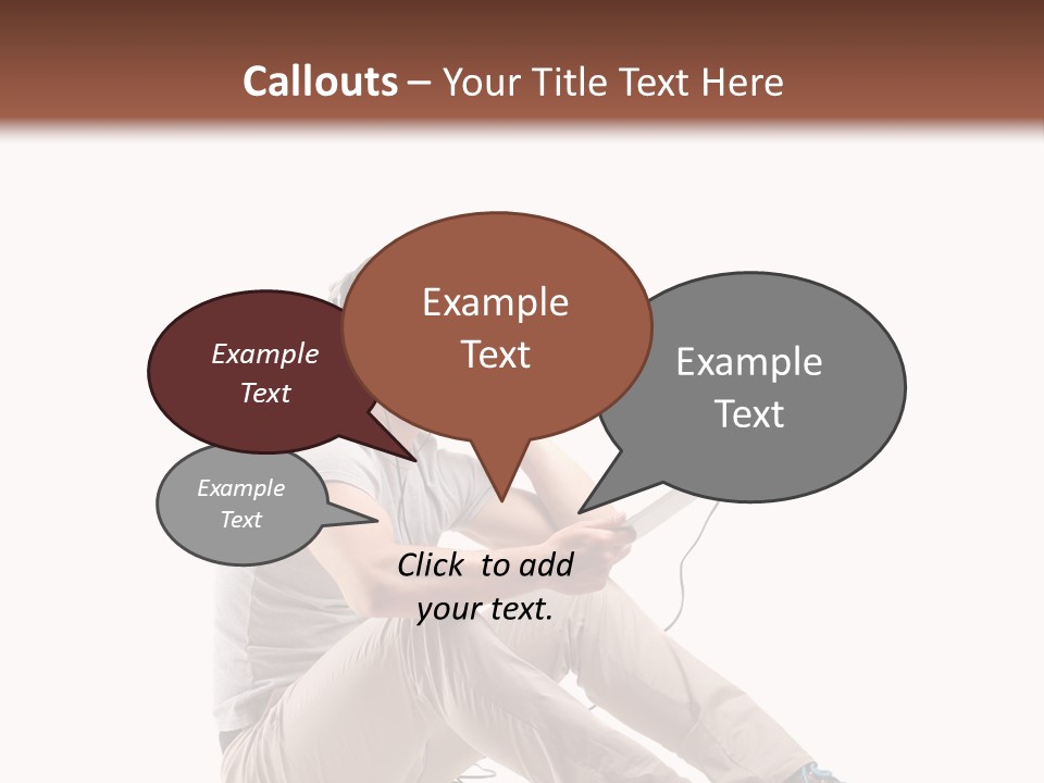 Teenager Isolated Guy PowerPoint Template