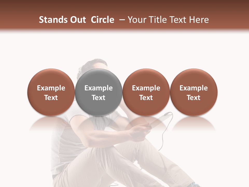 Teenager Isolated Guy PowerPoint Template