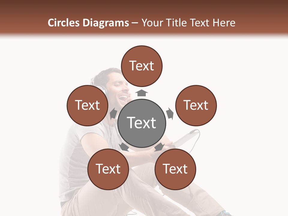 Teenager Isolated Guy PowerPoint Template