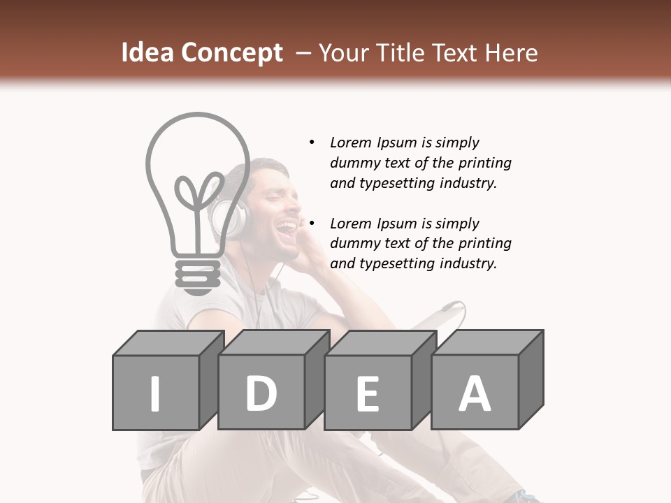 Teenager Isolated Guy PowerPoint Template