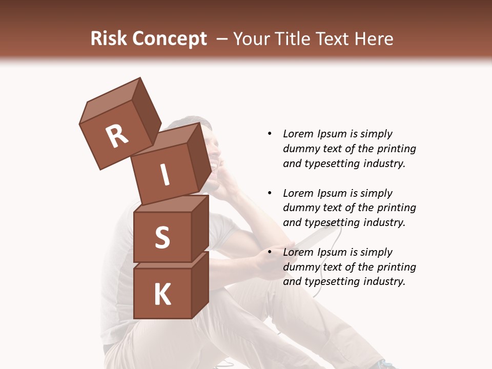 Teenager Isolated Guy PowerPoint Template