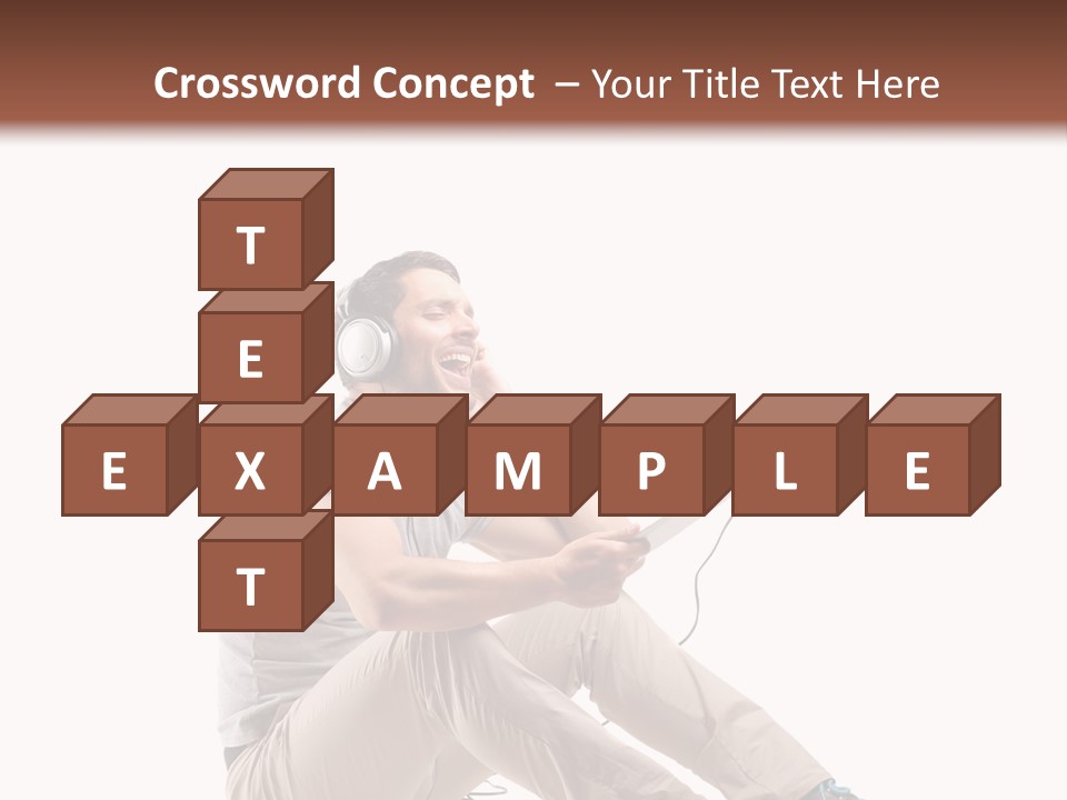 Teenager Isolated Guy PowerPoint Template