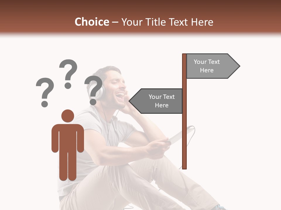 Teenager Isolated Guy PowerPoint Template
