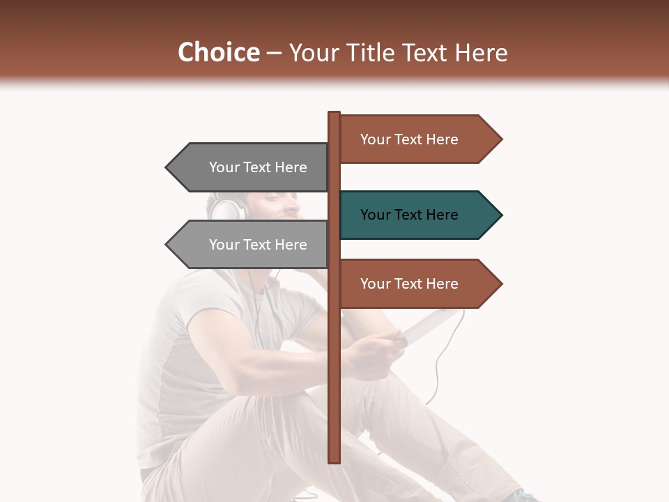 Teenager Isolated Guy PowerPoint Template