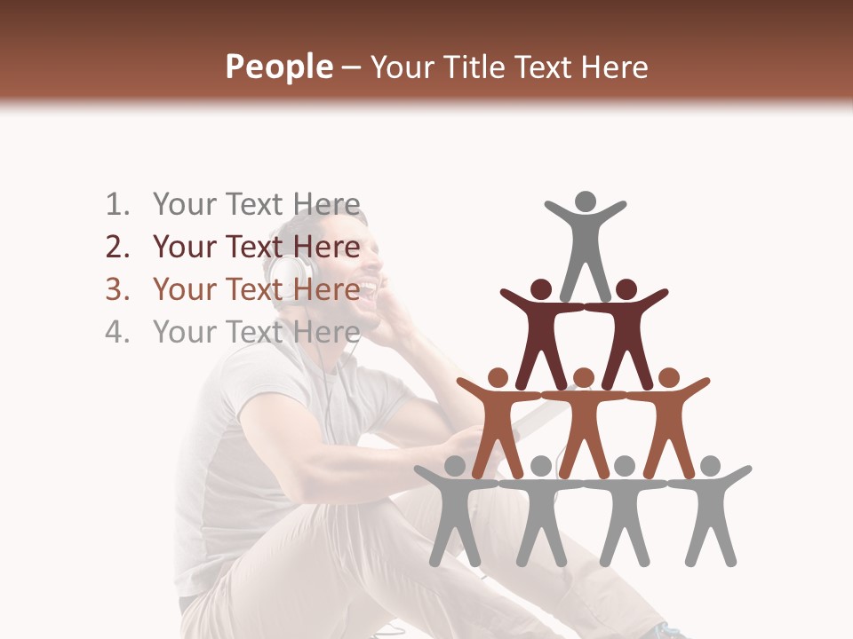 Teenager Isolated Guy PowerPoint Template