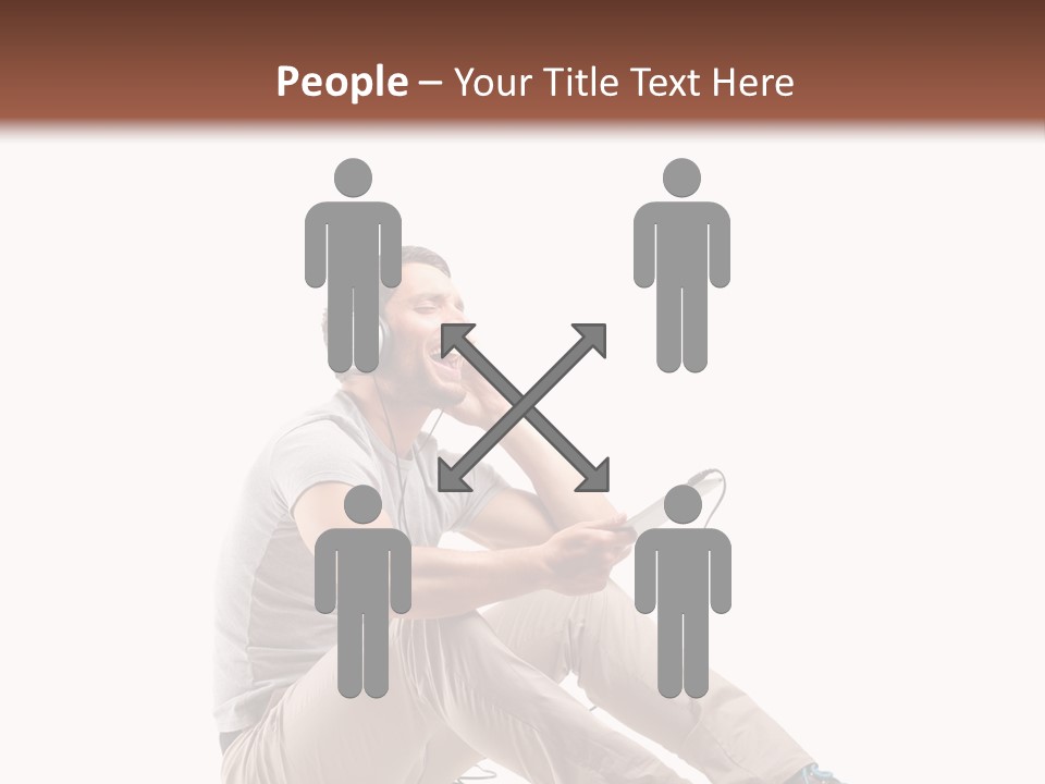 Teenager Isolated Guy PowerPoint Template