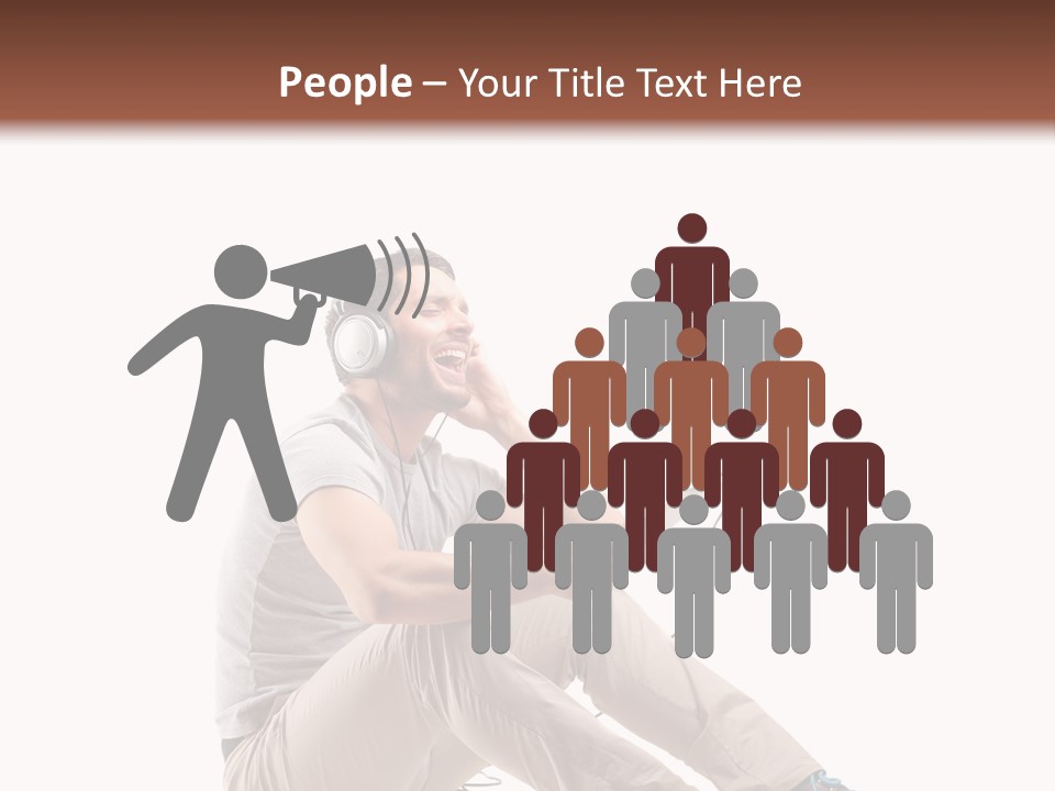 Teenager Isolated Guy PowerPoint Template