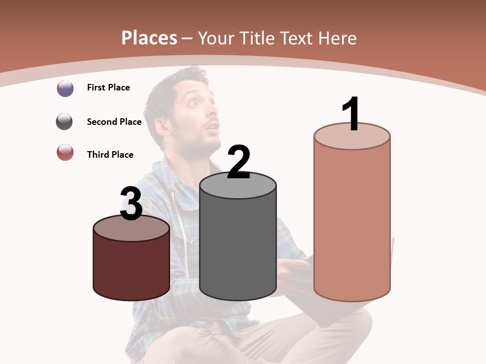 Man Vintage Student PowerPoint Template