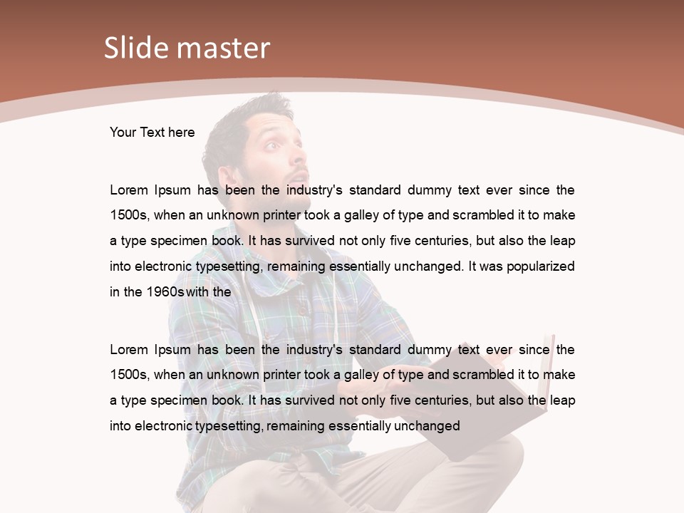 Man Vintage Student PowerPoint Template