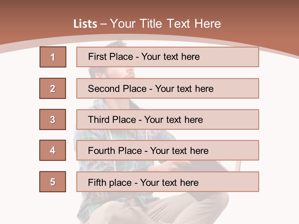 Man Vintage Student PowerPoint Template