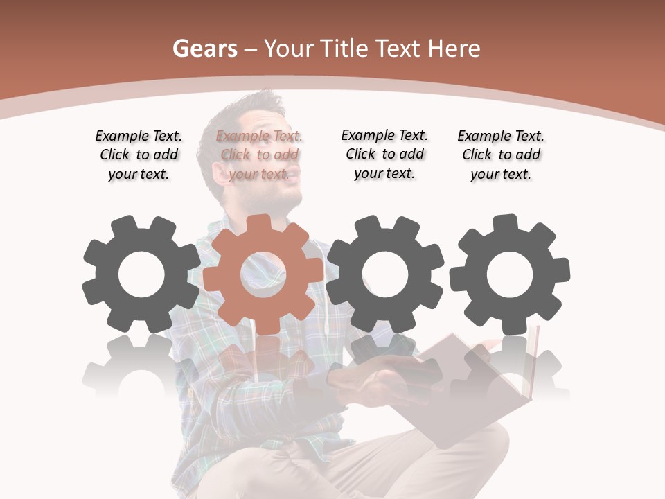 Man Vintage Student PowerPoint Template