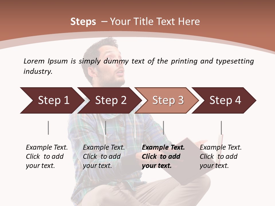 Man Vintage Student PowerPoint Template