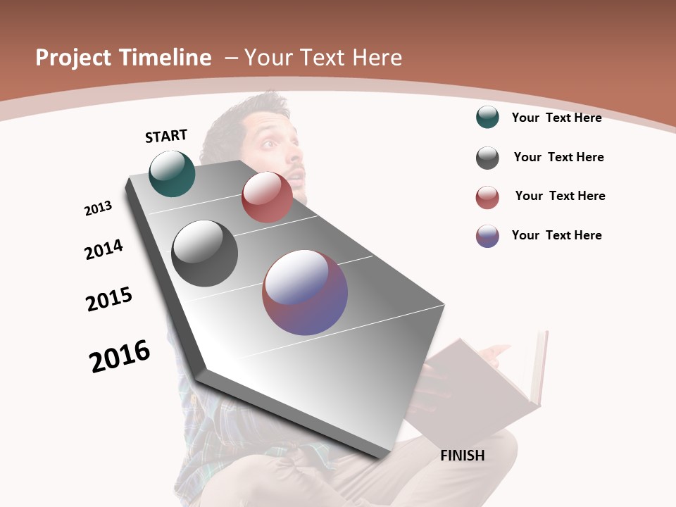 Man Vintage Student PowerPoint Template