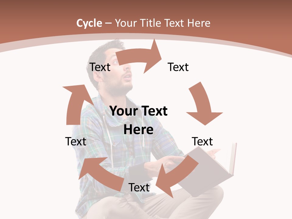 Man Vintage Student PowerPoint Template