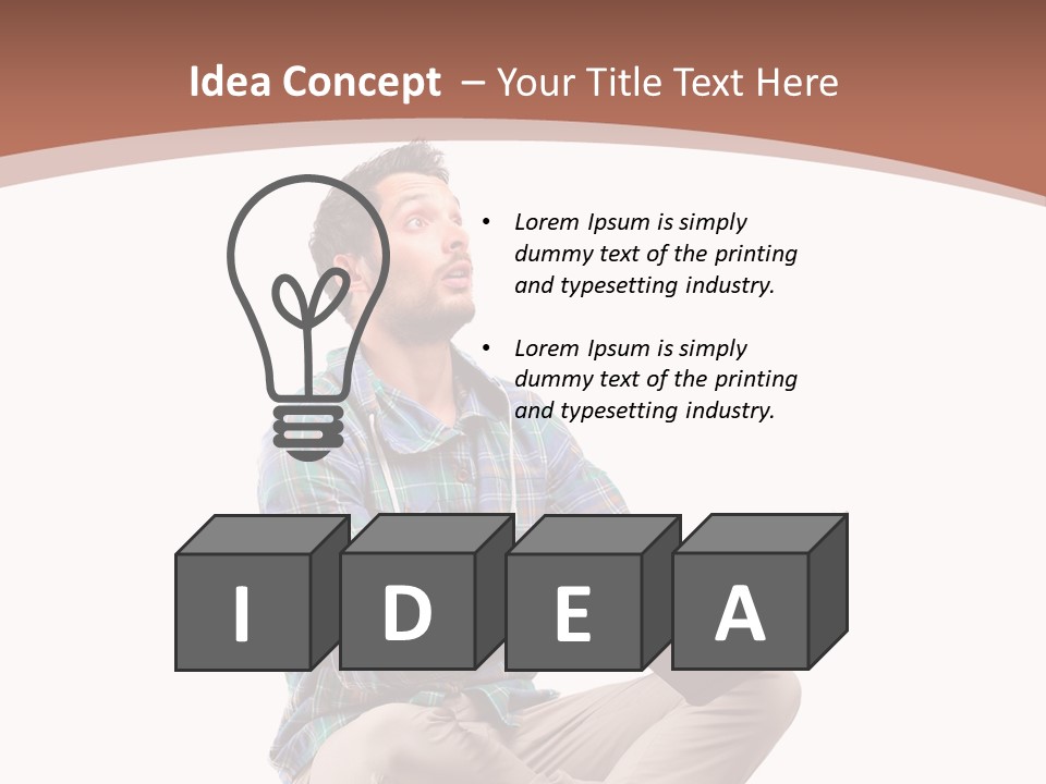 Man Vintage Student PowerPoint Template