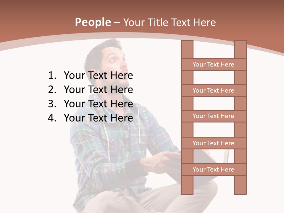 Man Vintage Student PowerPoint Template